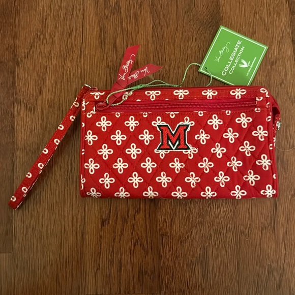 Vera Bradley Handbags - VERA BRADLEY Miami University of Ohio wallet NWT